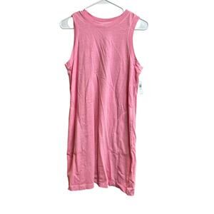 Old Navy Sleeveless Mini Swing Dress High Neck Pockets Pink Small Petite